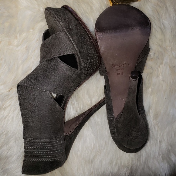 Elizabeth & James E-Milla Leather Platform Heels - Picture 7 of 8